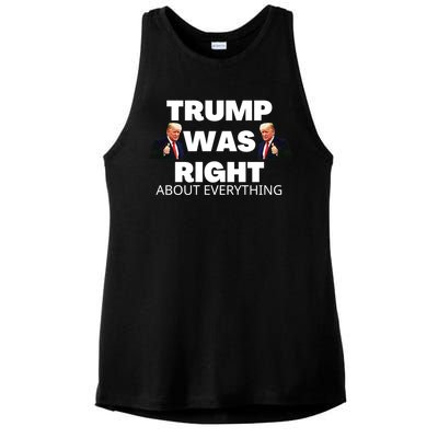 Trump Was Right About Everything Ladies PosiCharge Tri-Blend Wicking Tank