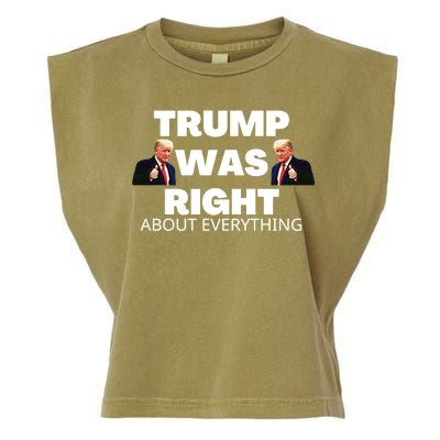 Trump Was Right About Everything Garment-Dyed Women's Muscle Tee