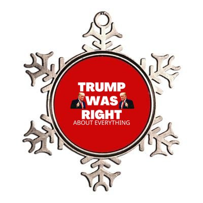 Trump Was Right About Everything Metallic Star Ornament