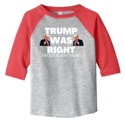 Trump Was Right About Everything Toddler Fine Jersey T-Shirt