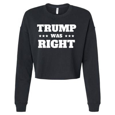 Trump Was Right Star Cropped Pullover Crew
