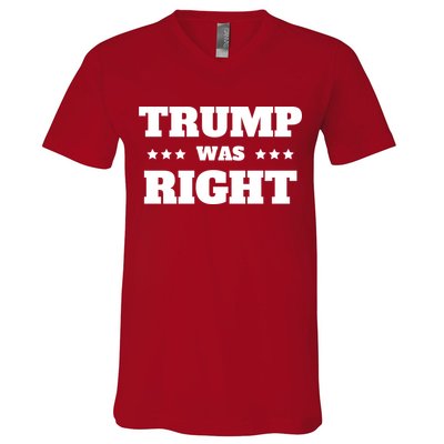 Trump Was Right Star V-Neck T-Shirt