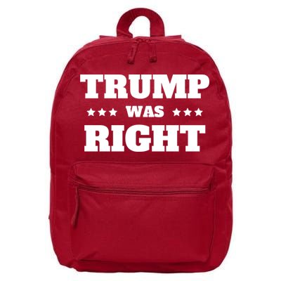 Trump Was Right Star 16 in Basic Backpack