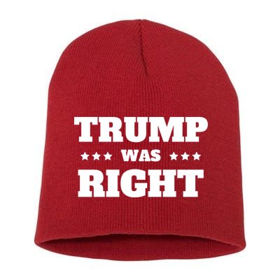 Trump Was Right Star Short Acrylic Beanie
