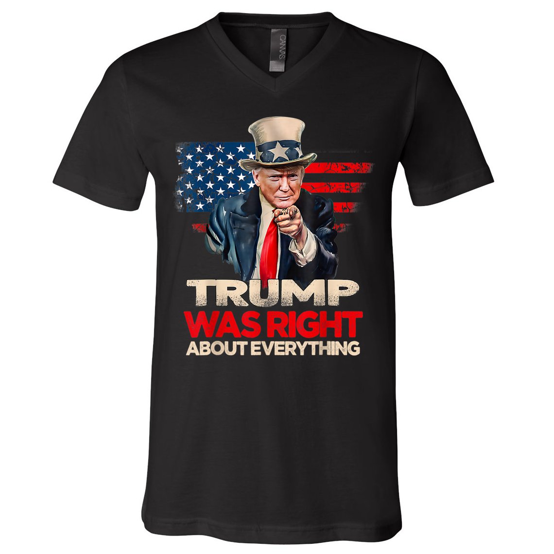 Trump Was Right About Everything President Donald Trump 2024 V-Neck T-Shirt