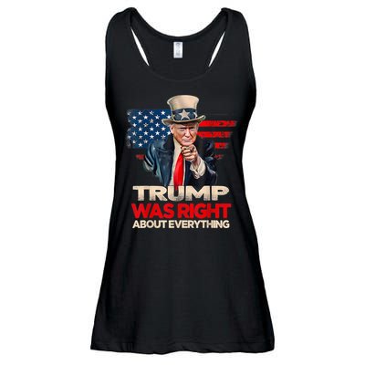 Trump Was Right About Everything President Donald Trump 2024 Ladies Essential Flowy Tank