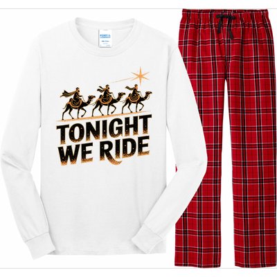 Tonight We Ride Three Wise Christmas Design Long Sleeve Pajama Set