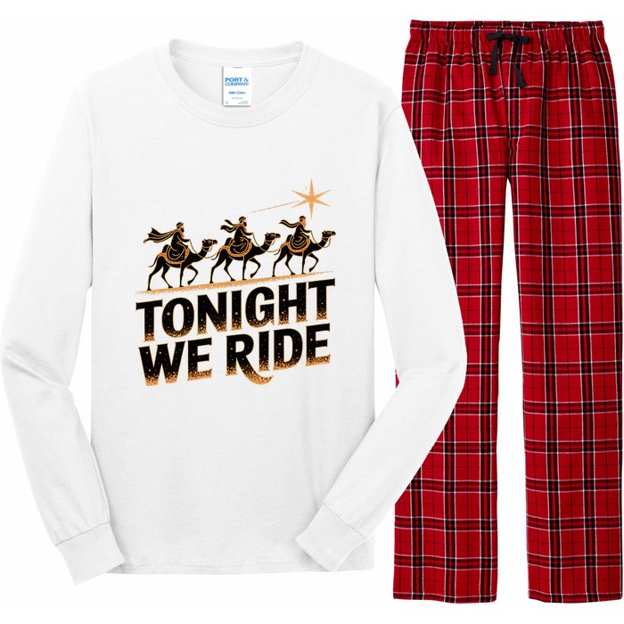 Tonight We Ride Three Wise Christmas Design Long Sleeve Pajama Set