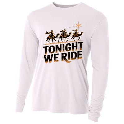 Tonight We Ride Three Wise Christmas Design Cooling Performance Long Sleeve Crew