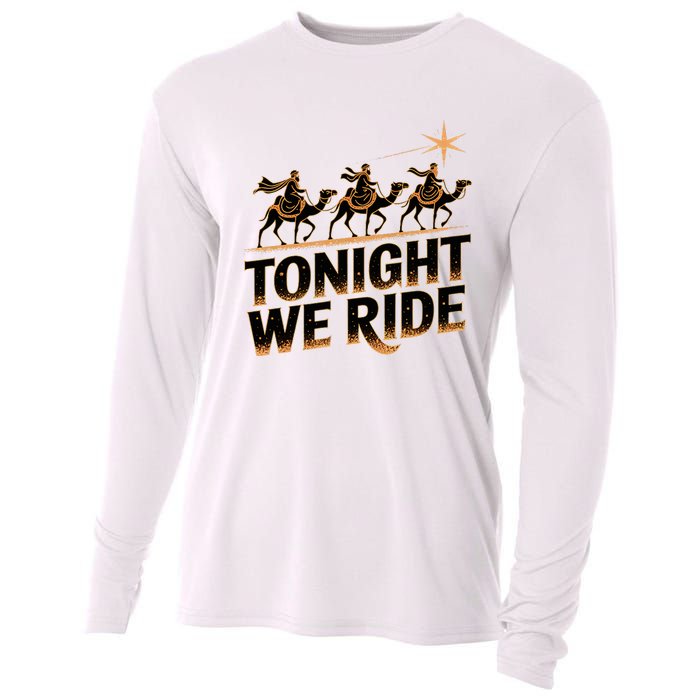 Tonight We Ride Three Wise Christmas Design Cooling Performance Long Sleeve Crew