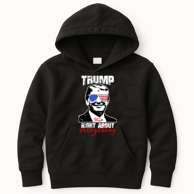 Trump Was Right About Everything Sunglasses USA Kids Hoodie