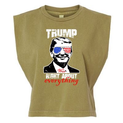 Trump Was Right About Everything Sunglasses USA Garment-Dyed Women's Muscle Tee