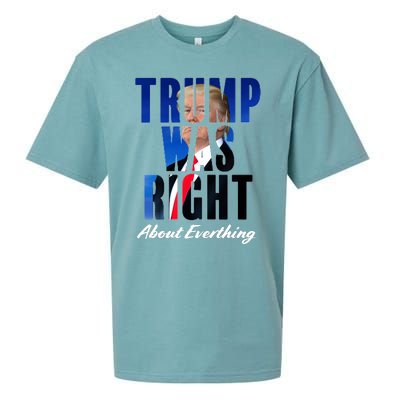 Trump Was Right About Everything Typography Portrait Sueded Cloud Jersey T-Shirt