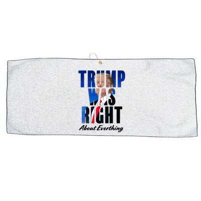 Trump Was Right About Everything Typography Portrait Large Microfiber Waffle Golf Towel