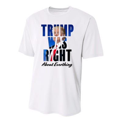 Trump Was Right About Everything Typography Portrait Youth Performance Sprint T-Shirt