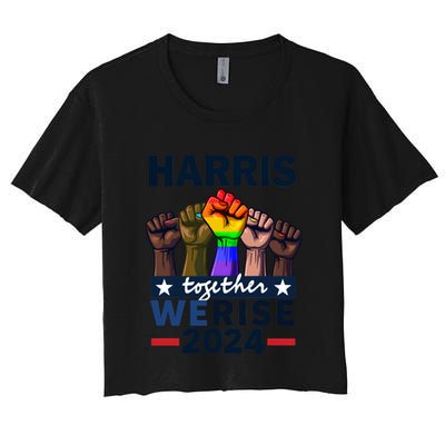 Together We Rise Kamala Harris 2024 Lgbt Meaningful Gift Crop Top