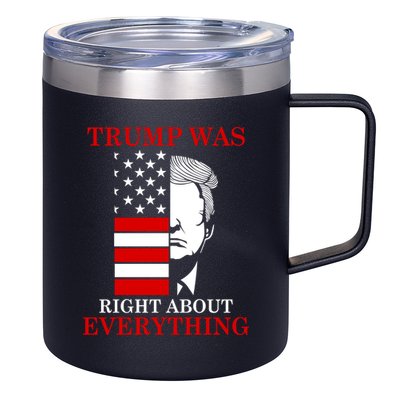 Trump Was Right About Everything USA Flag 12oz Stainless Steel Coffee Mug