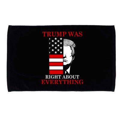 Trump Was Right About Everything USA Flag Microfiber Hand Towel