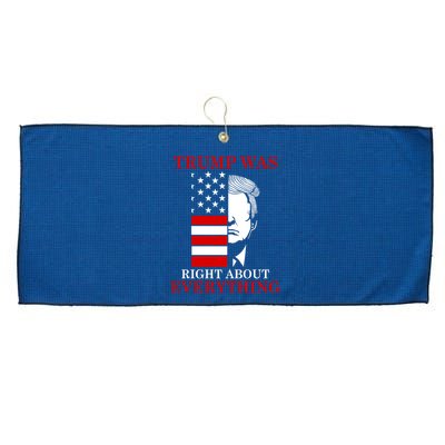 Trump Was Right About Everything USA Flag Large Microfiber Waffle Golf Towel