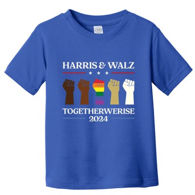 Together We Rise Harris Walz 2024 Supporter Collection Funny Gift Toddler T-Shirt