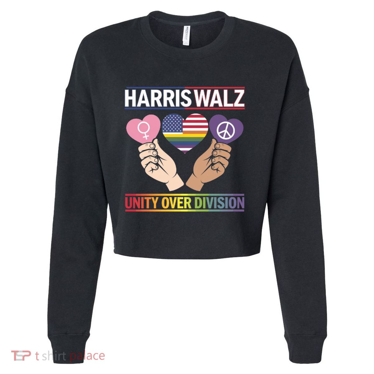 Together We Rise: Harriswalz For Unity Great Gift Cropped Pullover Crew