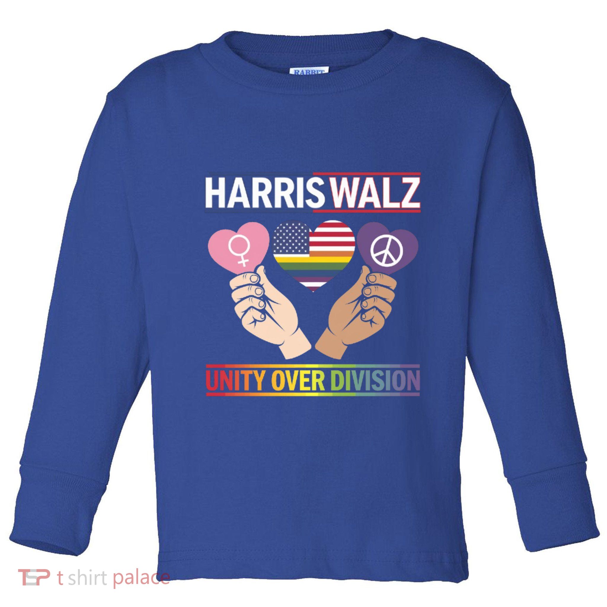 Together We Rise: Harriswalz For Unity Great Gift Toddler Long Sleeve Shirt