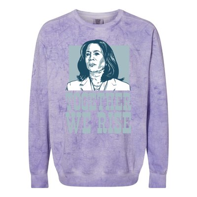 Together We Rise Vote President Election Kamala Harris Funny Gift Colorblast Crewneck Sweatshirt