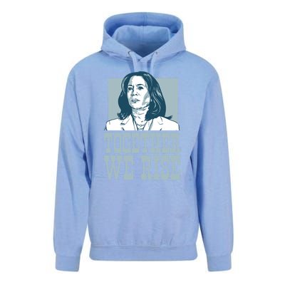 Together We Rise Vote President Election Kamala Harris Funny Gift Unisex Surf Hoodie