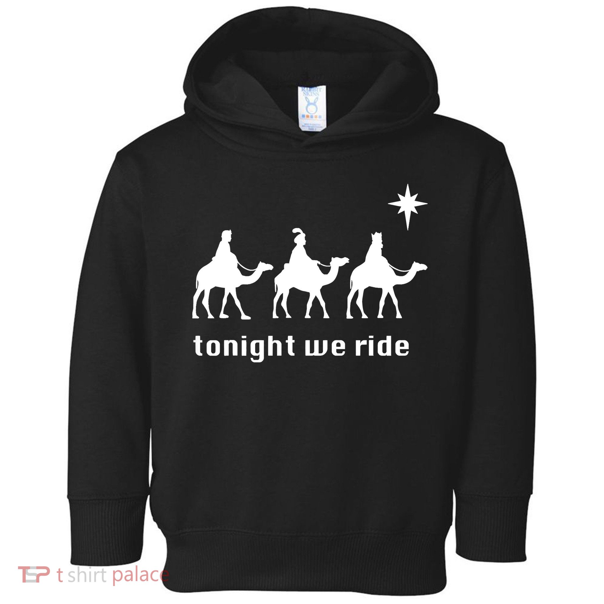 Tonight We Ride Christmas 3 Wise Menn Camel Ride Toddler Hoodie