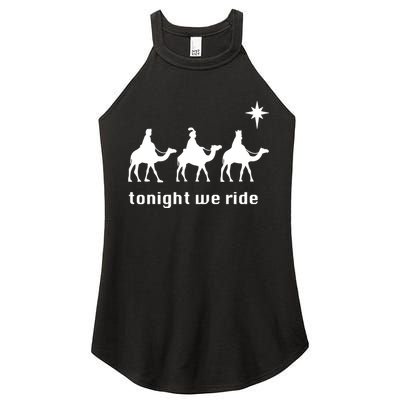 Tonight We Ride Christmas 3 Wise Menn Camel Ride Women's Perfect Tri Rocker Tank