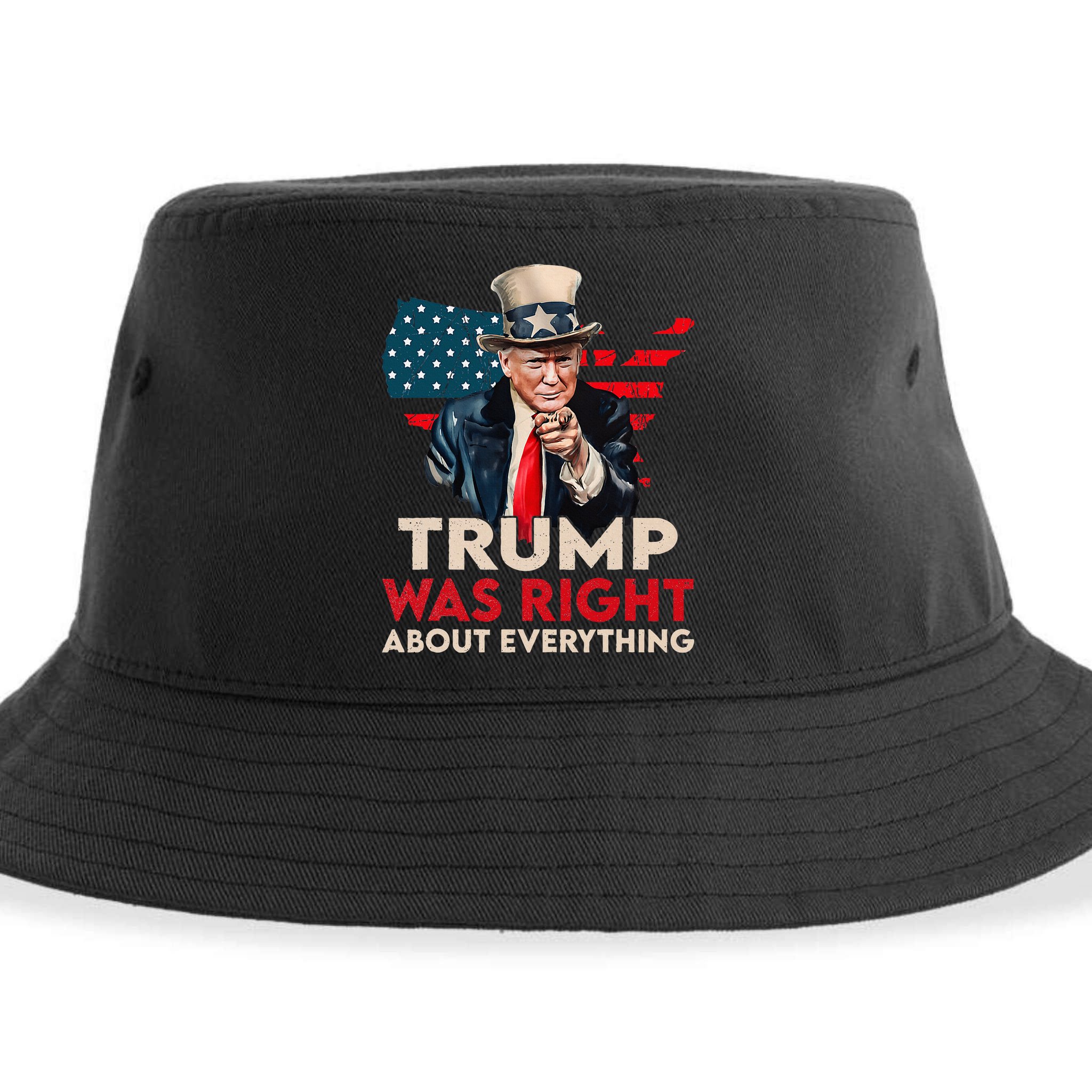 Trump Was Right About Everything Funny Sustainable Bucket Hat
