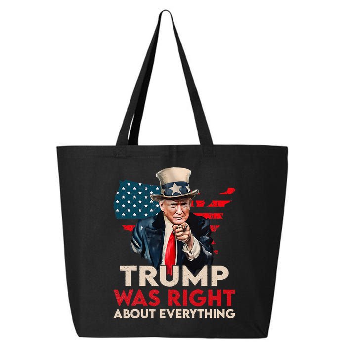 Trump Was Right About Everything Funny 25L Jumbo Tote