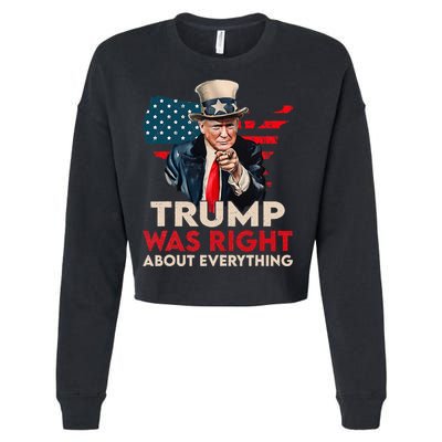Trump Was Right About Everything Funny Cropped Pullover Crew