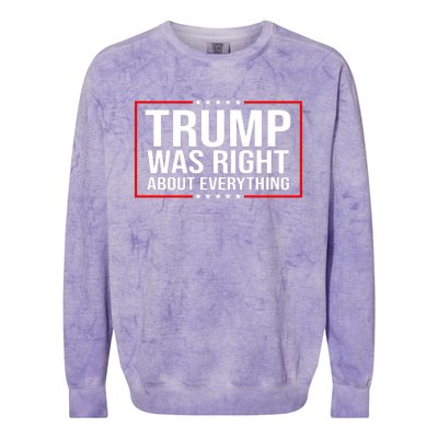 Trump Was Right About Everything Funny USA Colorblast Crewneck Sweatshirt