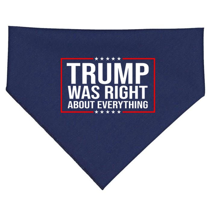 Trump Was Right About Everything Funny USA USA-Made Doggie Bandana