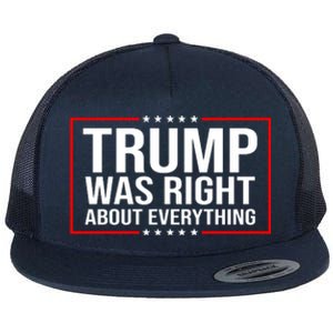 Trump Was Right About Everything Funny USA Flat Bill Trucker Hat