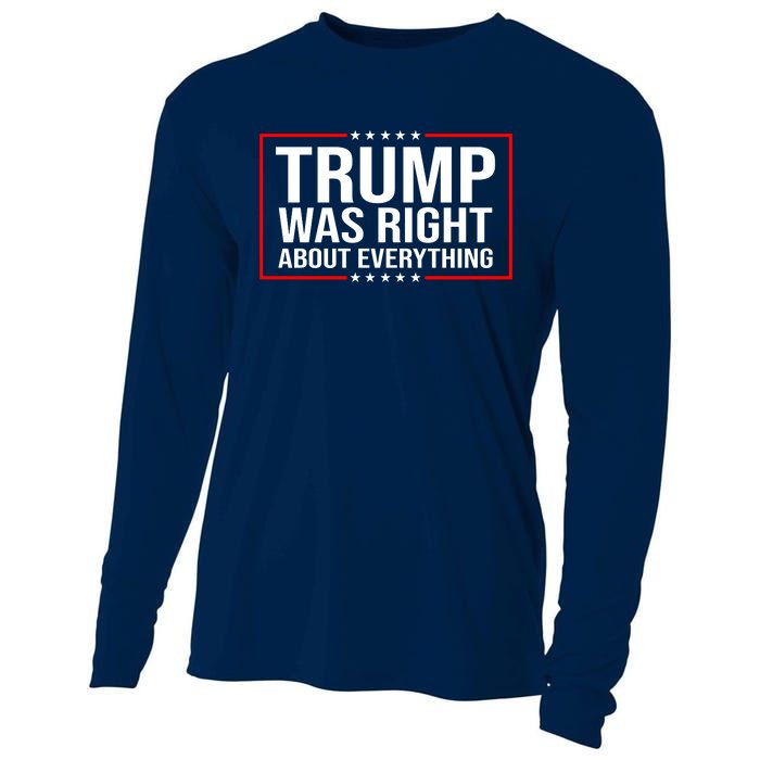 Trump Was Right About Everything Funny USA Cooling Performance Long Sleeve Crew