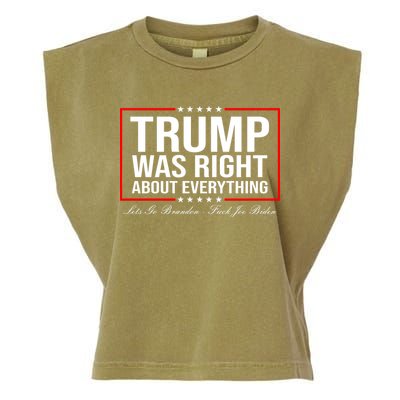 Trump Was Right About Everything LGBFJB LGB FJB Garment-Dyed Women's Muscle Tee