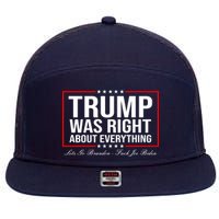 Trump Was Right About Everything LGBFJB LGB FJB 7 Panel Mesh Trucker Snapback Hat