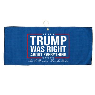 Trump Was Right About Everything LGBFJB LGB FJB Large Microfiber Waffle Golf Towel