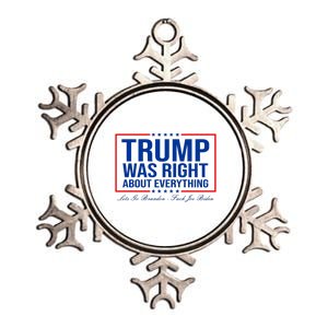 Trump Was Right About Everything LGBFJB LGB FJB Metallic Star Ornament