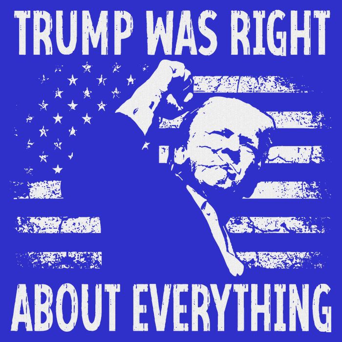 Trump Was Right About Everything American Flag 45 47 Zip Tote Bag