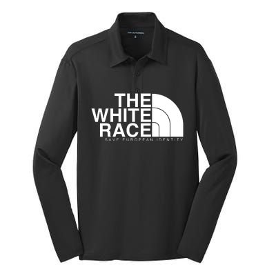 The White Race Save European Identity Silk Touch Performance Long Sleeve Polo