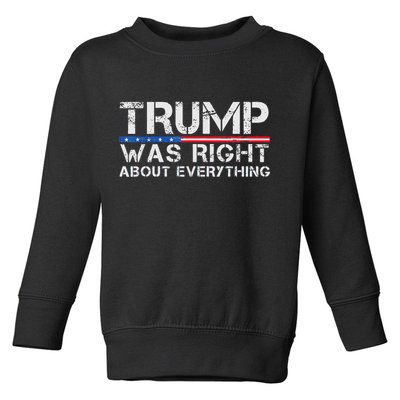trump was right about everything Gift Toddler Sweatshirt