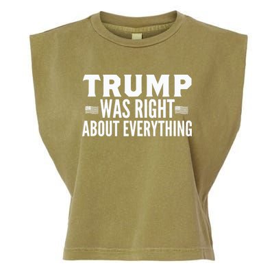 Trump Was Right About Everything Rally Garment-Dyed Women's Muscle Tee