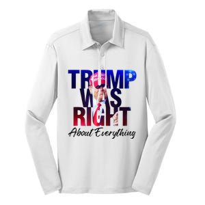 Trump Was Right About Everything Silk Touch Performance Long Sleeve Polo