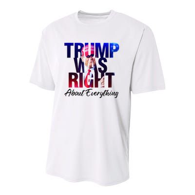 Trump Was Right About Everything Youth Performance Sprint T-Shirt