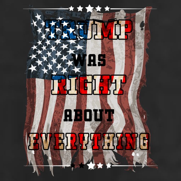 Trump Was Right About Everything USA Flag 7 Panel Mesh Trucker Snapback Hat