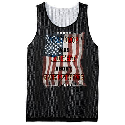 Trump Was Right About Everything USA Flag Mesh Reversible Basketball Jersey Tank