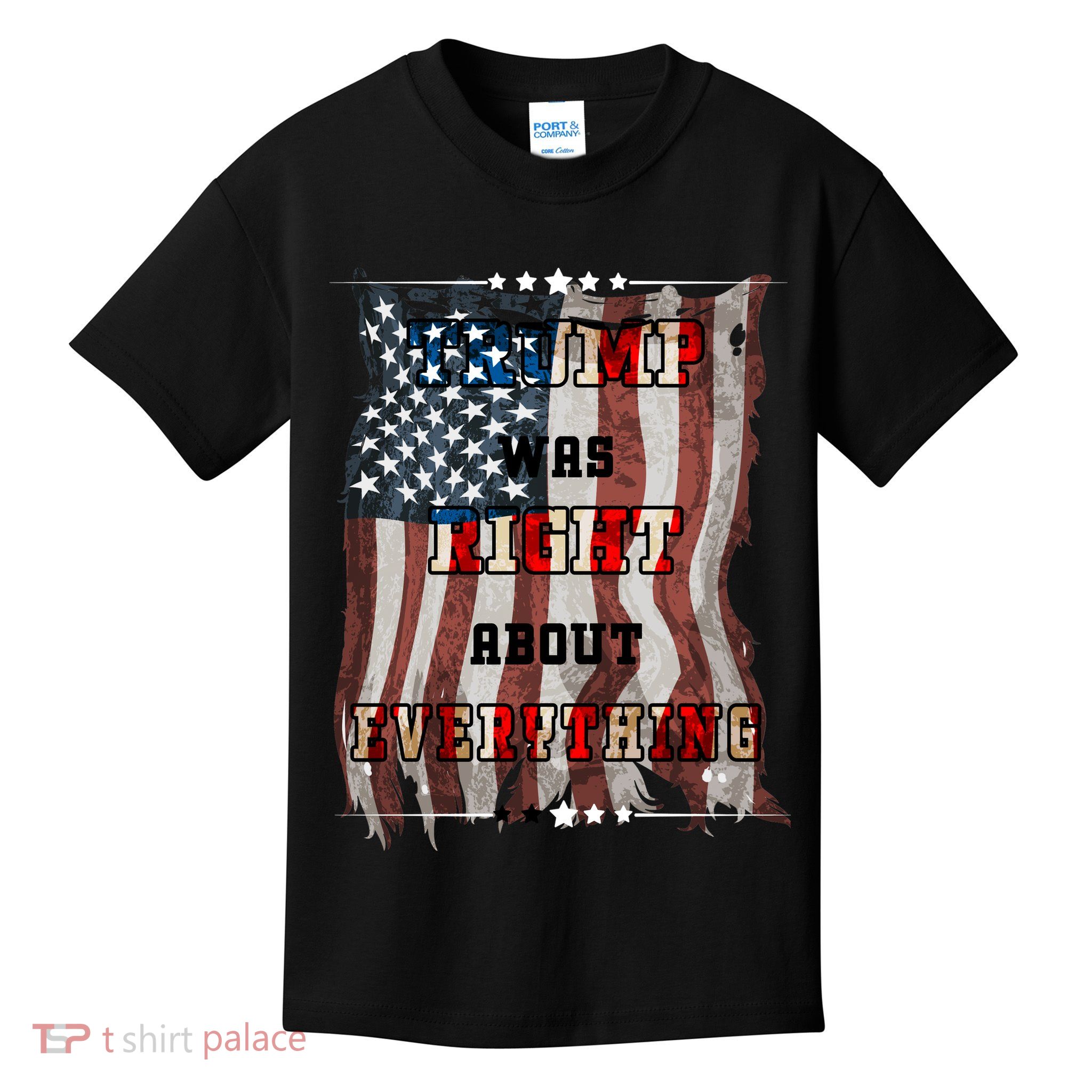 Trump Was Right About Everything USA Flag Kids T-Shirt